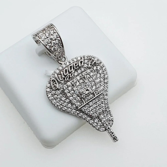 "925 Sterling Silver Plated CZ Pendant, INUS1BR061 - Picture 10 of 10